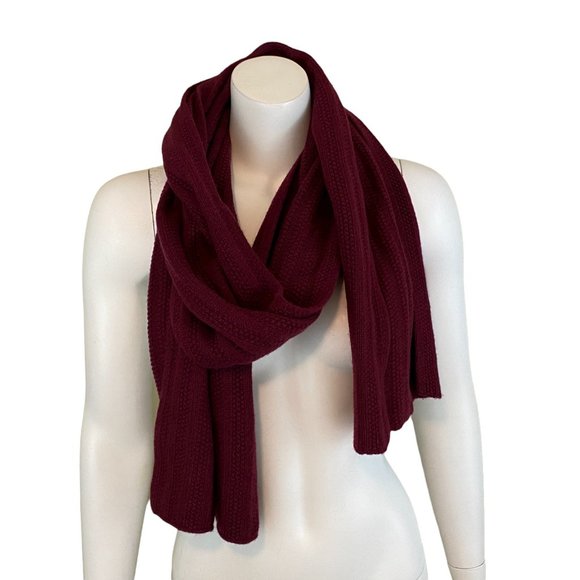 J. Crew Accessories J Crew Ribbed Scarf In Everyday Cashmere Red